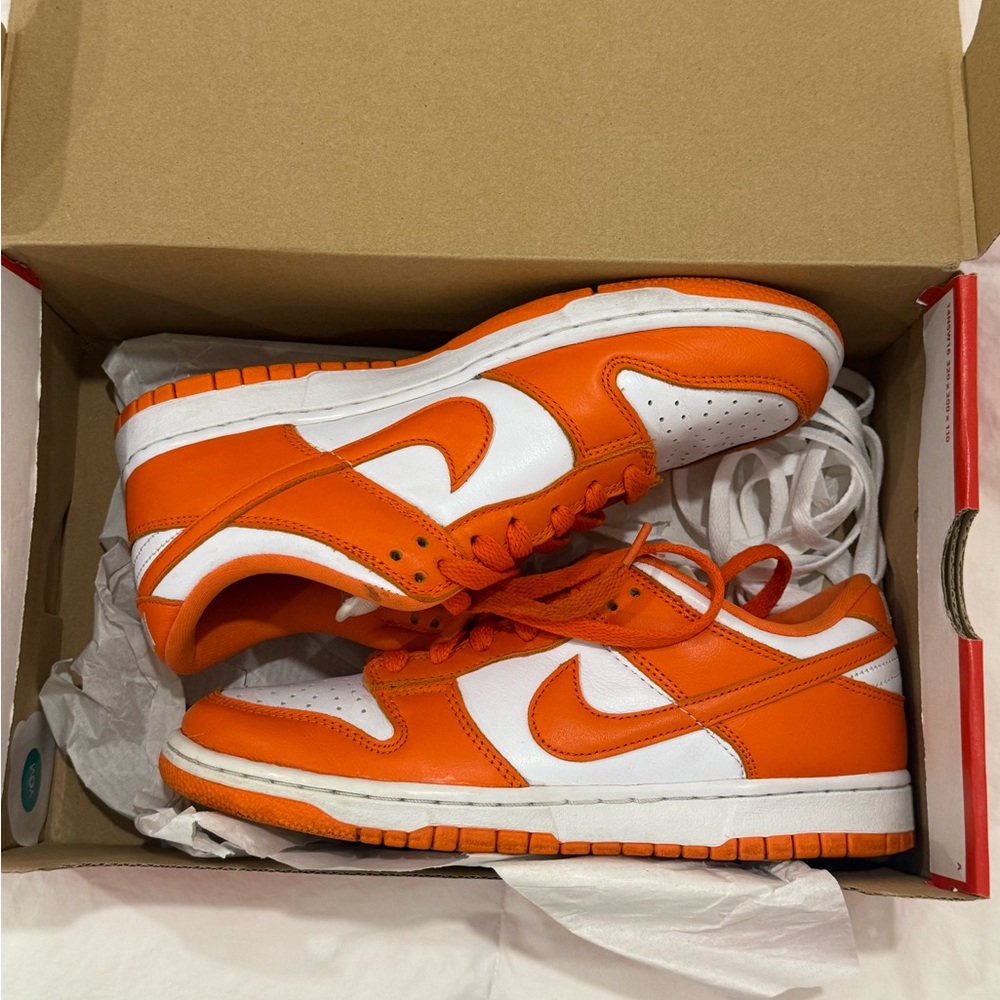Dunk Low 'Syracuse'  Nike Bright Orange and White Athletic Shoes